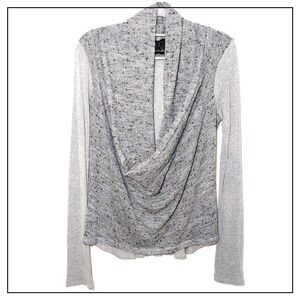 Ella Moss Sweater M Cowl Neck Mix Knit Marled Lightweight Feminine Romantic